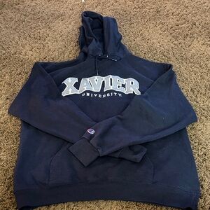 Champion Navy Xavier University Hoodie